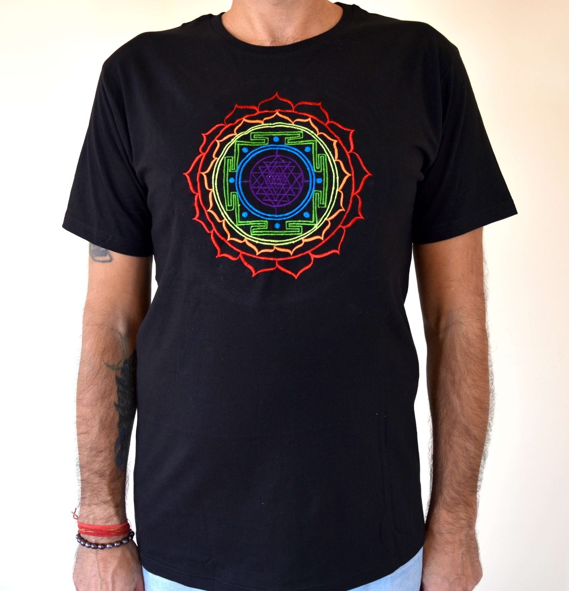 Shree Yantra Embroidery T-shirt