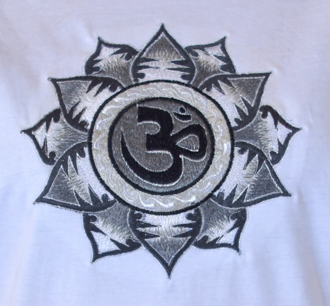Lotus with OM Embroidery T-shirt