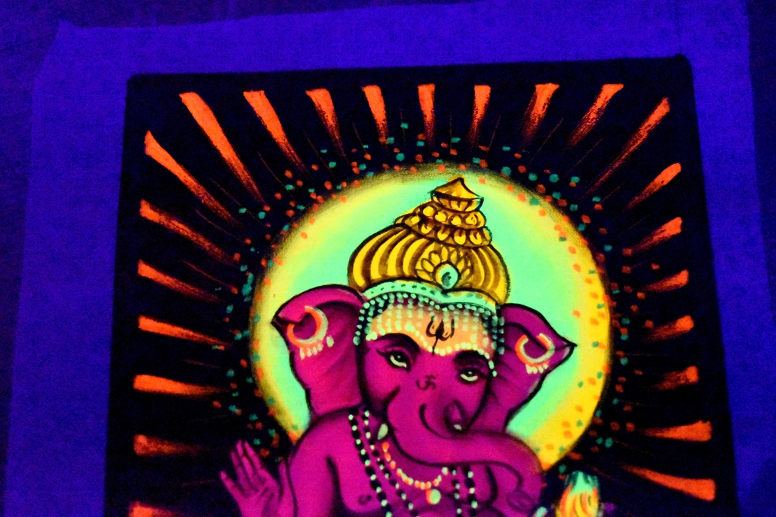 Handmade UV Painting ''Ganesha''