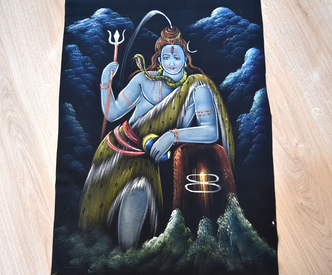 Hand Painted on black canvas 