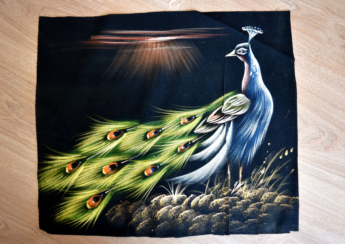 Hand Painted on black canvas 