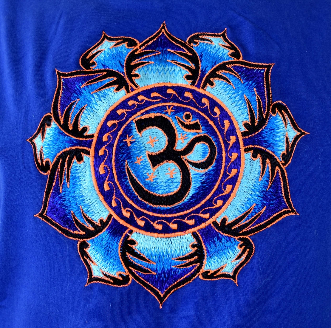 Lotus with OM Embroidery T-shirt