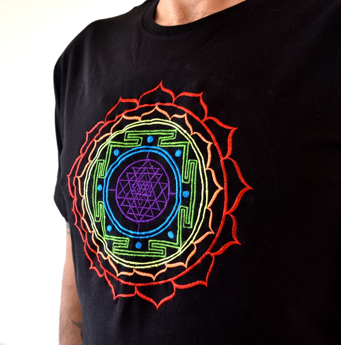 Shree Yantra Embroidery T-shirt