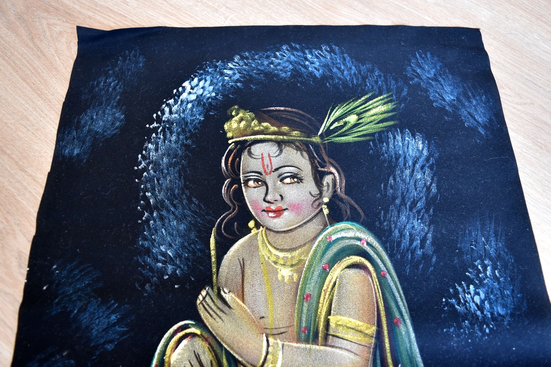 Hand Painted on black canvas 