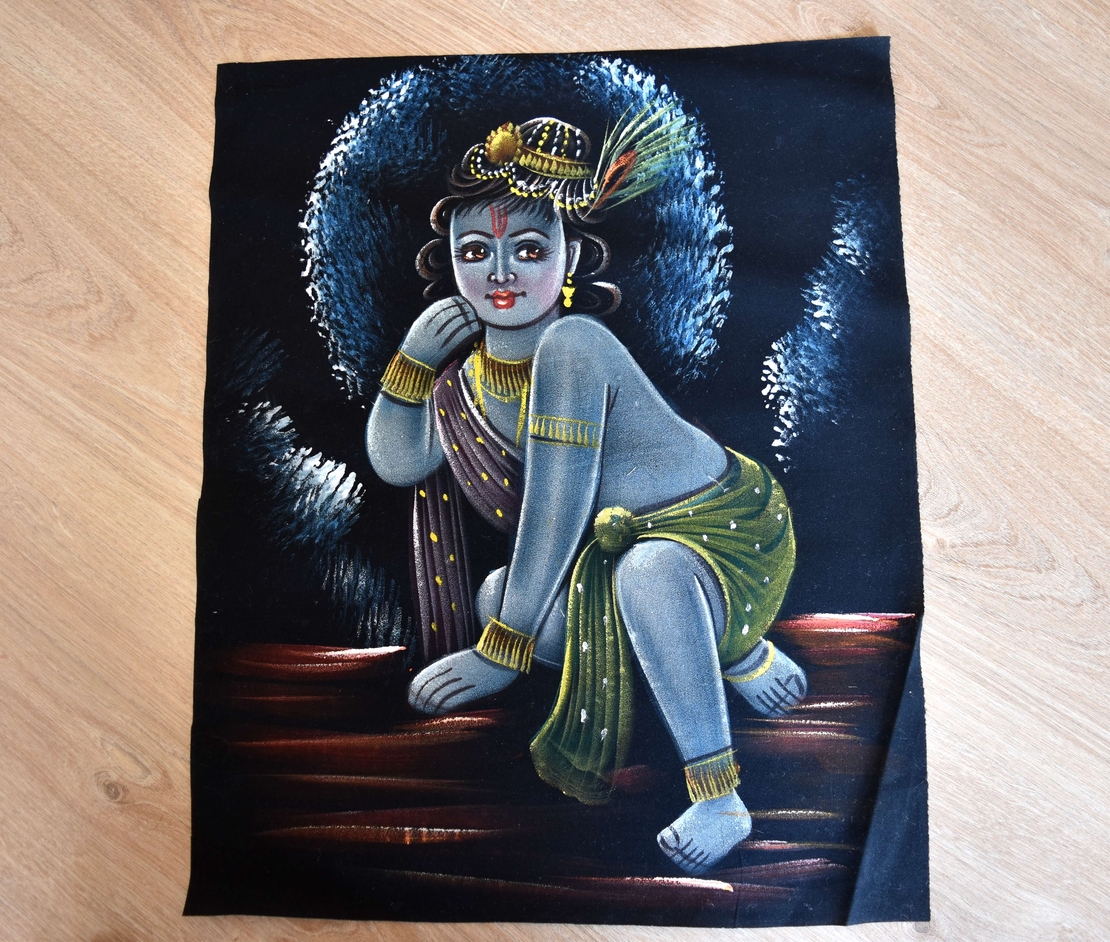 Hand Painted on black canvas 