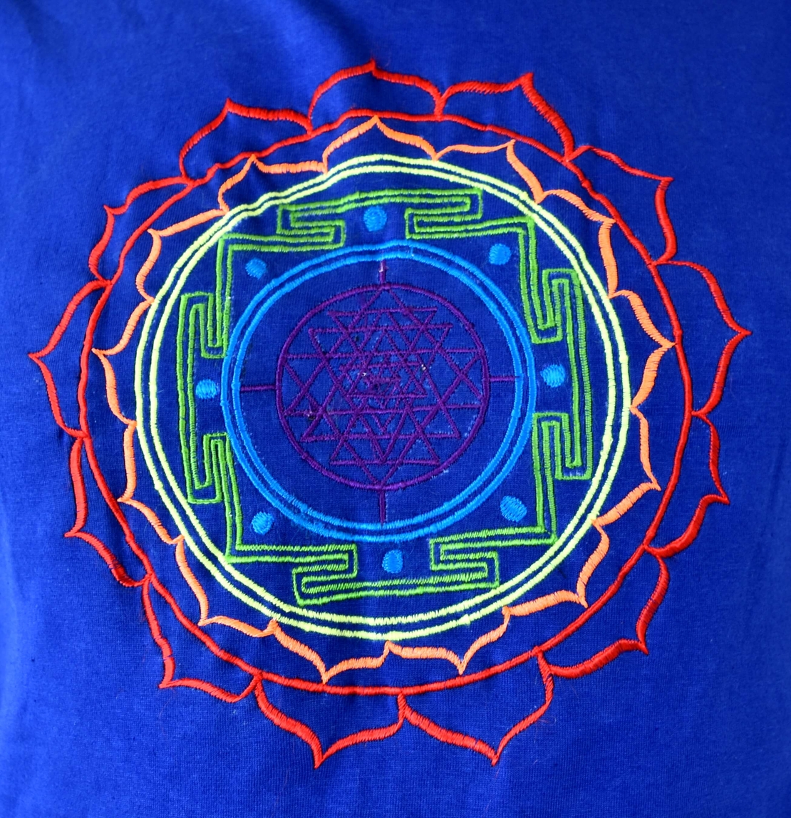 Shree Yantra Embroidery T-shirt