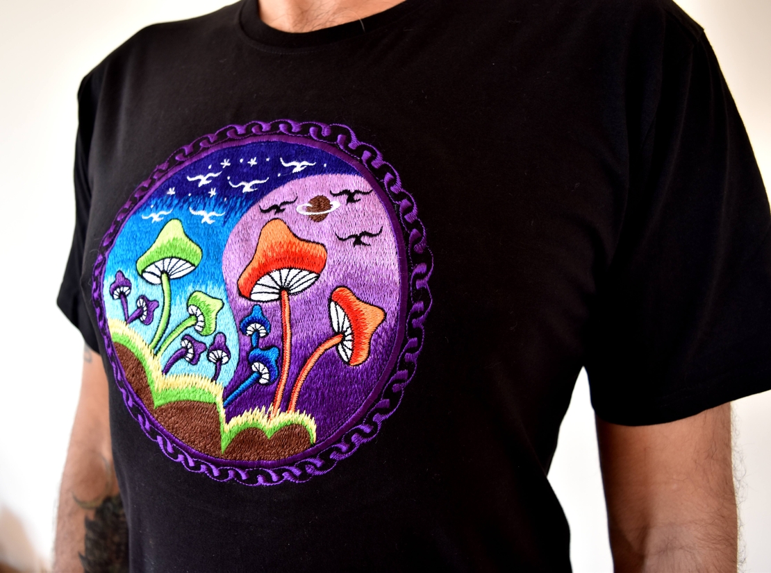 Fairy Yin and Yang Embroidery T-shirt