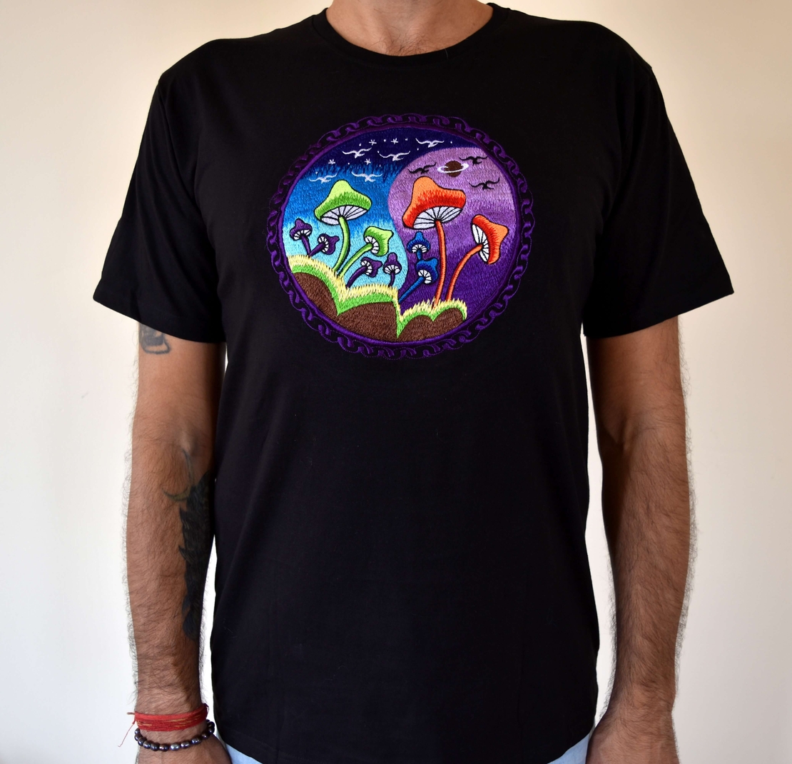 Fairy Yin and Yang Embroidery T-shirt