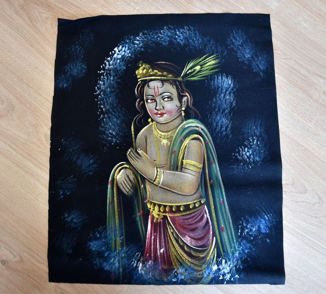 Hand Painted on black canvas 