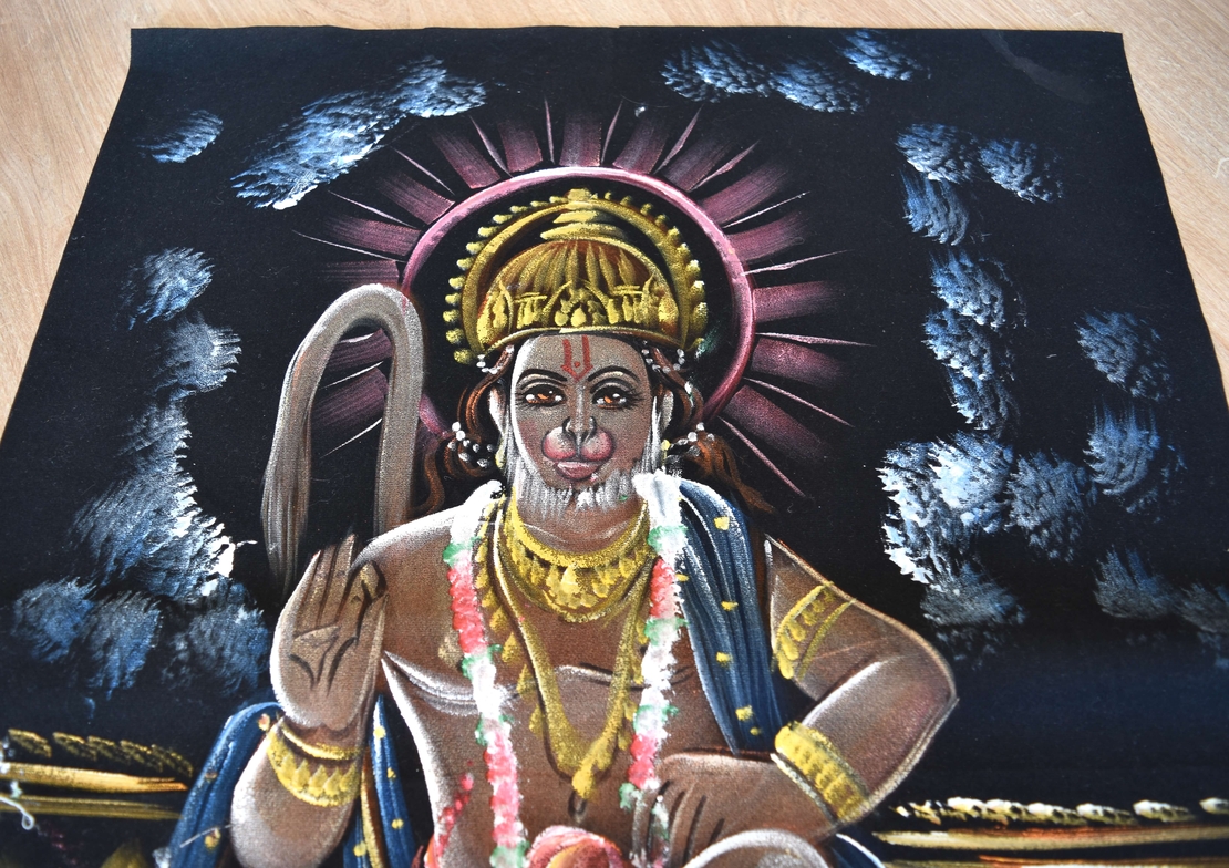 Hand Painted on black canvas 