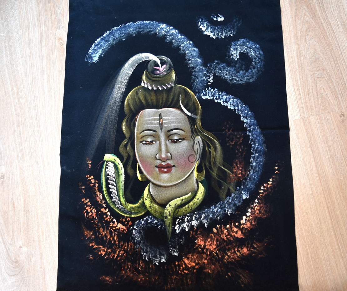 Hand Painted on black canvas 