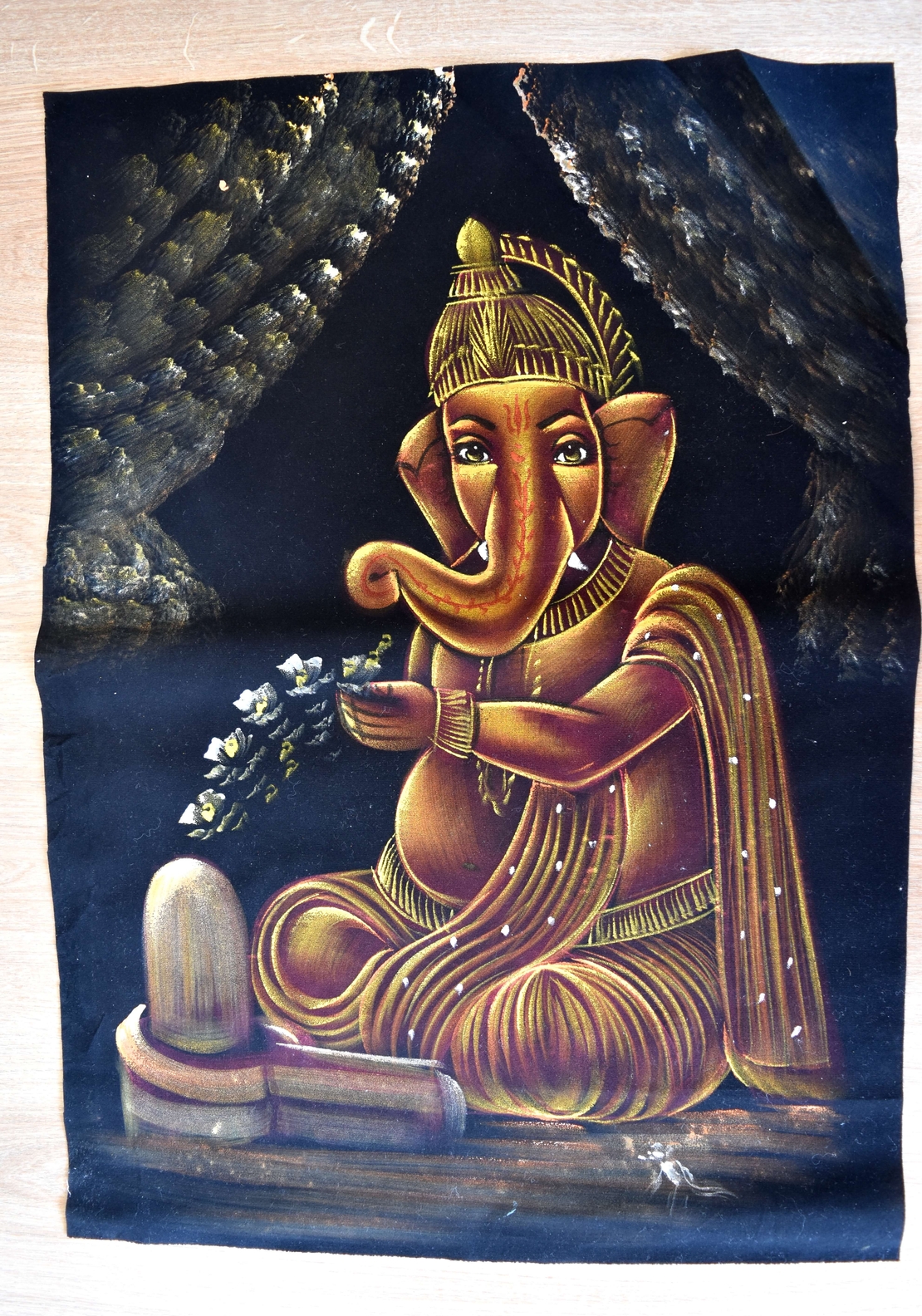 Hand Painted on black canvas 