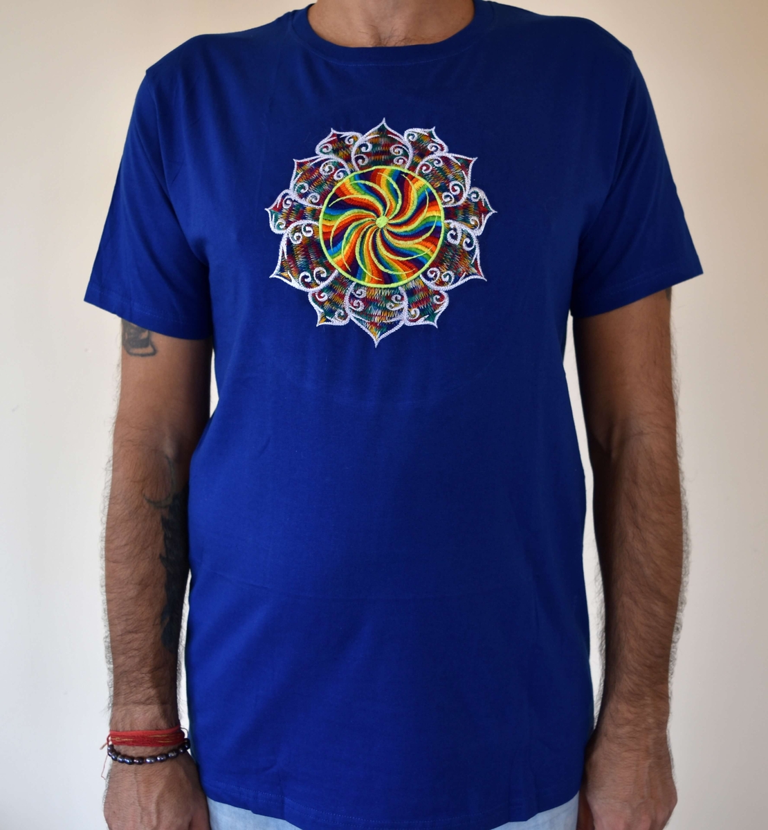 Rainbow Sun Embroidery T-shirt
