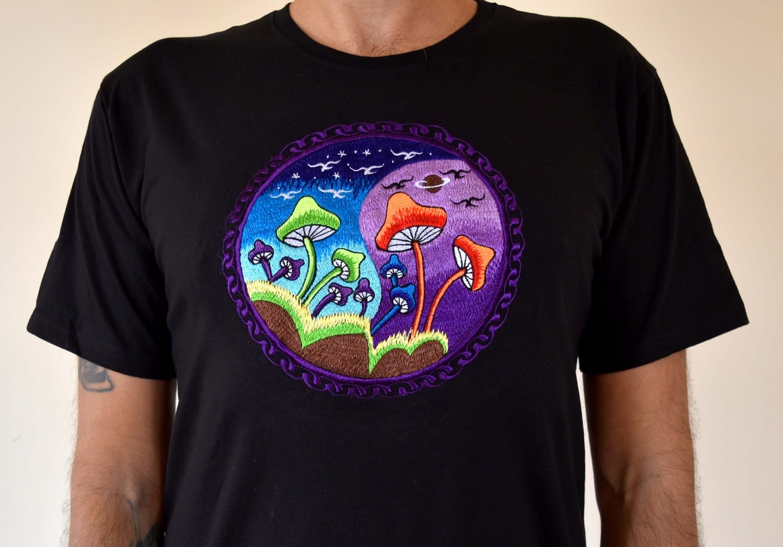 Fairy Yin and Yang Embroidery T-shirt