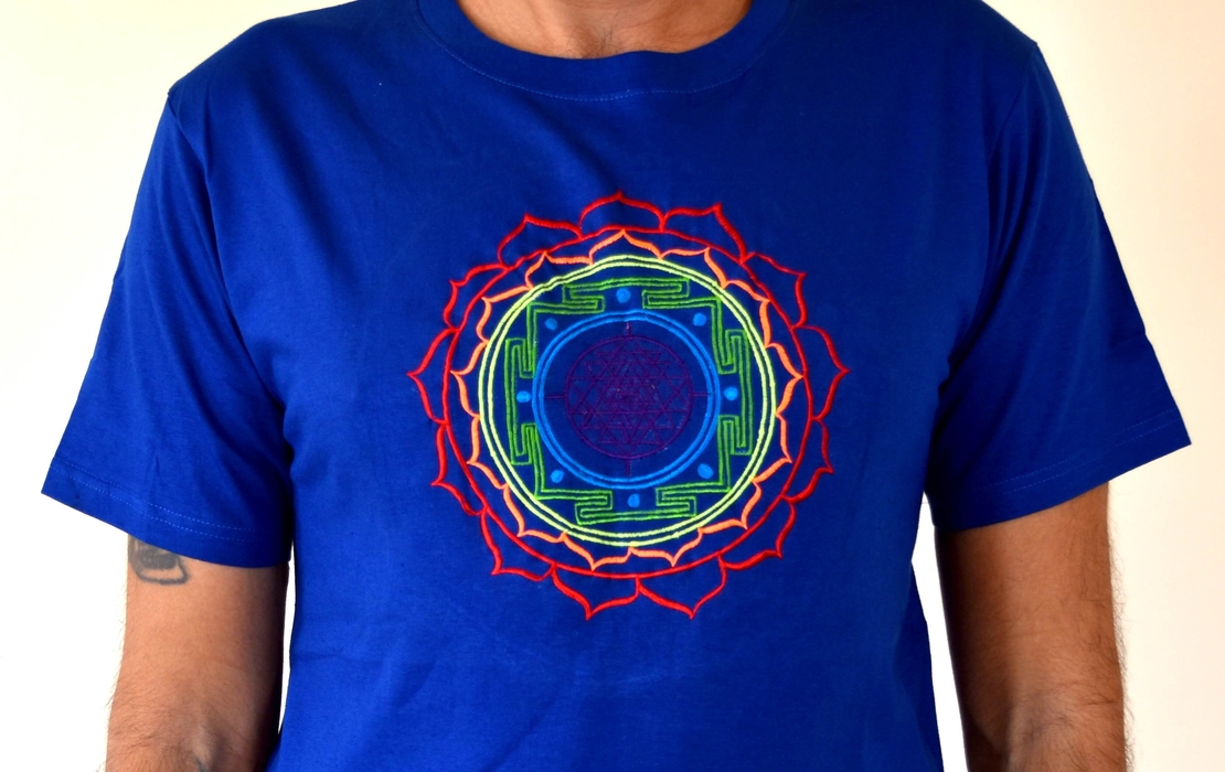 Shree Yantra Embroidery T-shirt
