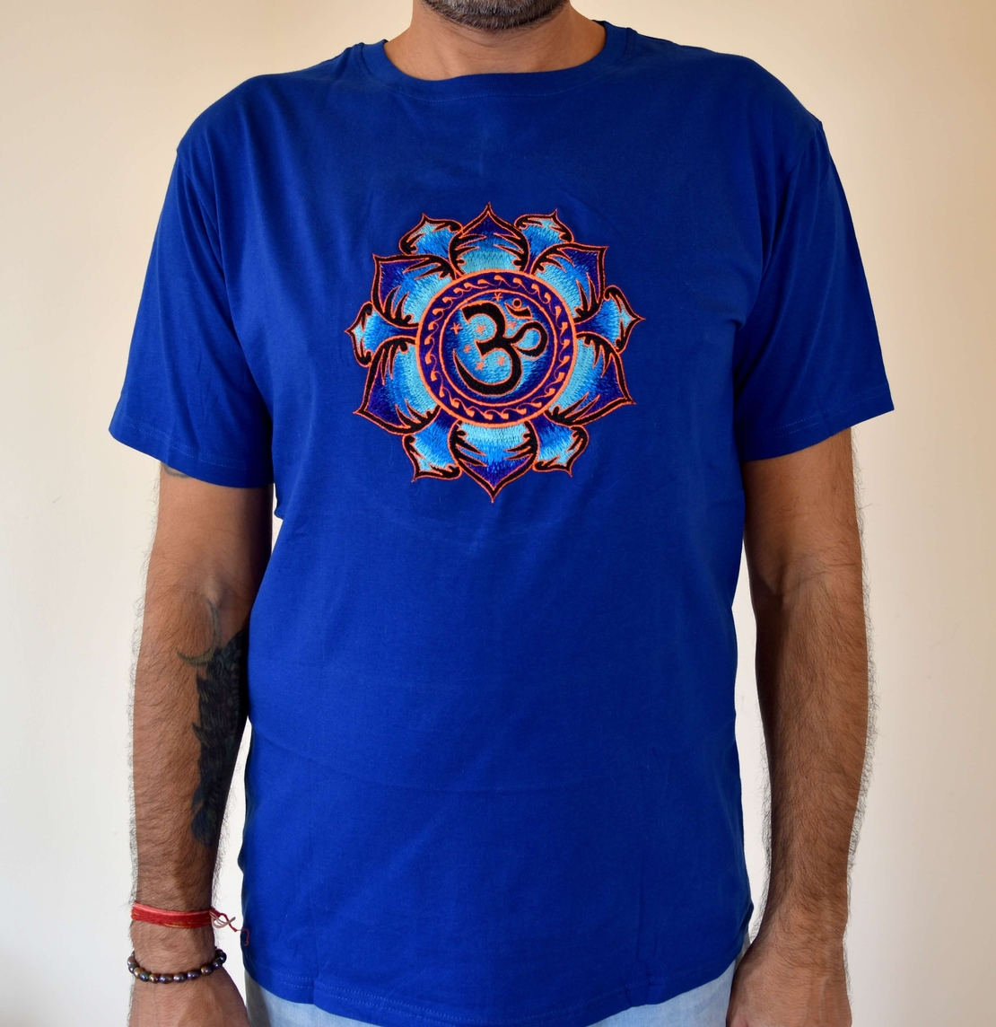 Lotus with OM Embroidery T-shirt