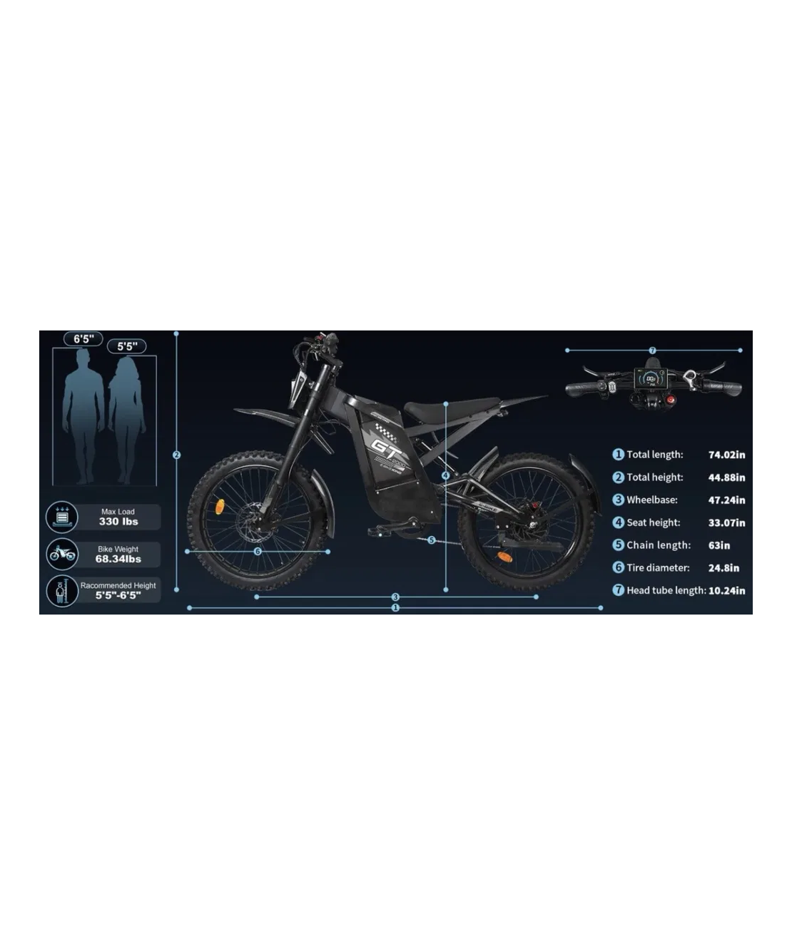 Електрически OFF Road велосипед OUXI GT2000