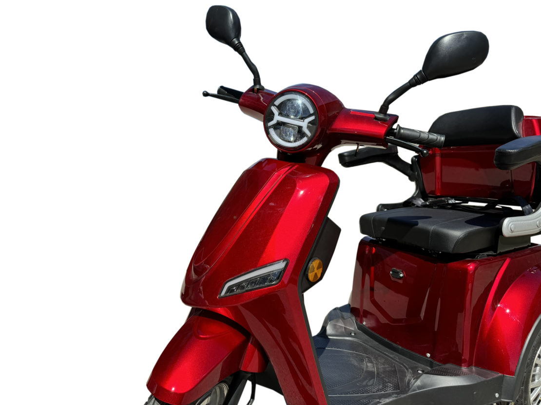 Електрическа триколка В1 | Червена, 1500W, 5 батерии, 2024