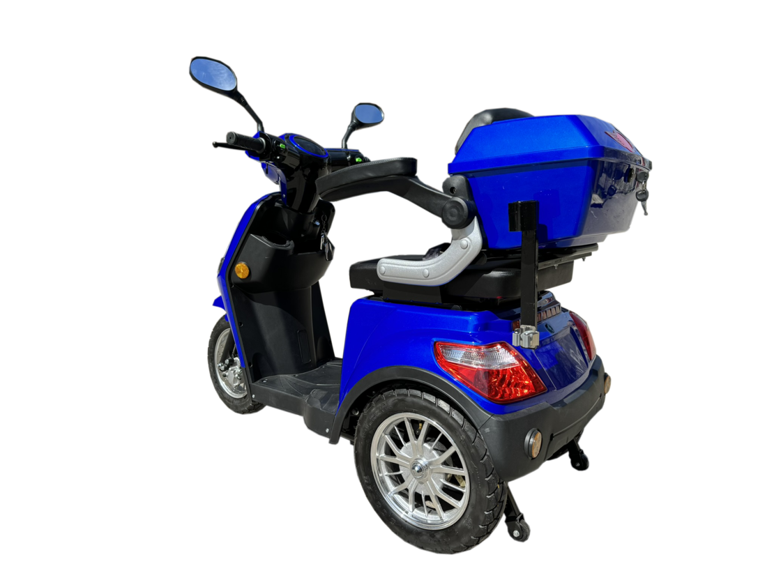 Електрическа триколка В1 | Синя, 1500W, 5 батерии, 2024