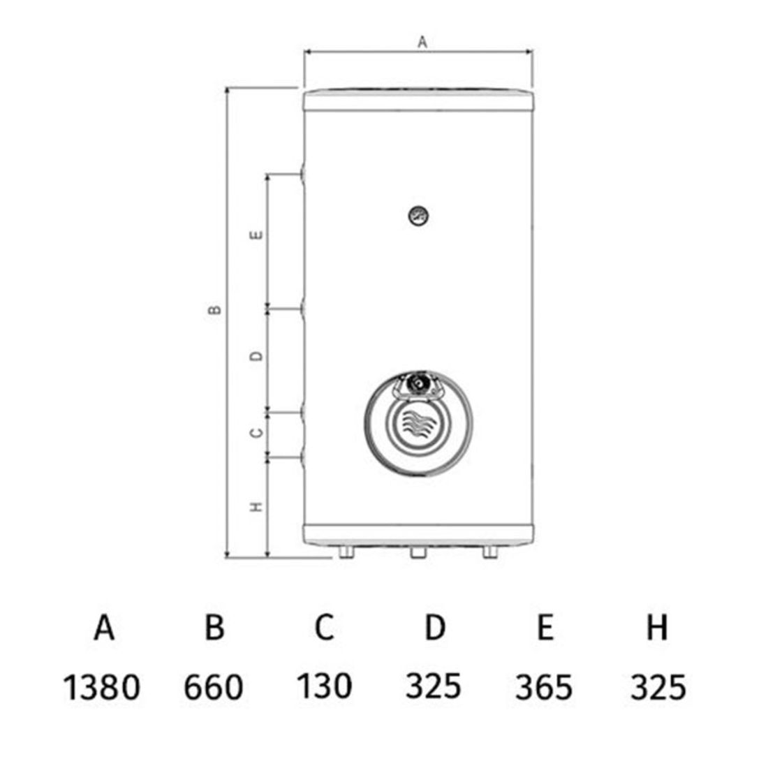 Стоящ бойлер Tedan Praktik inox 200л, 6kW - неръждаем