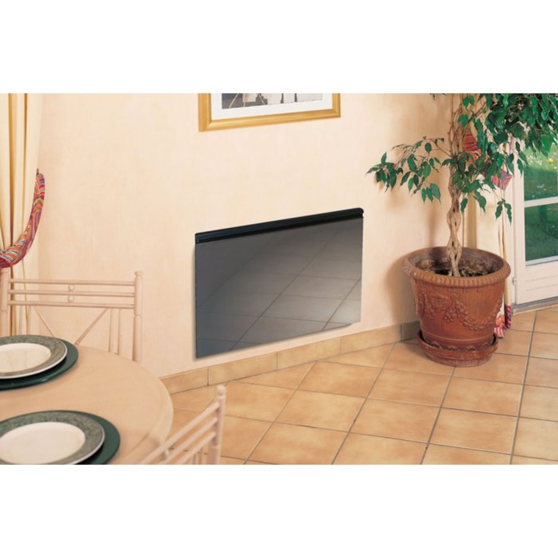 Стъклен лъчист конвектор Airelec Glassance Smart ECOcontrol 2000W, Електронен термостат