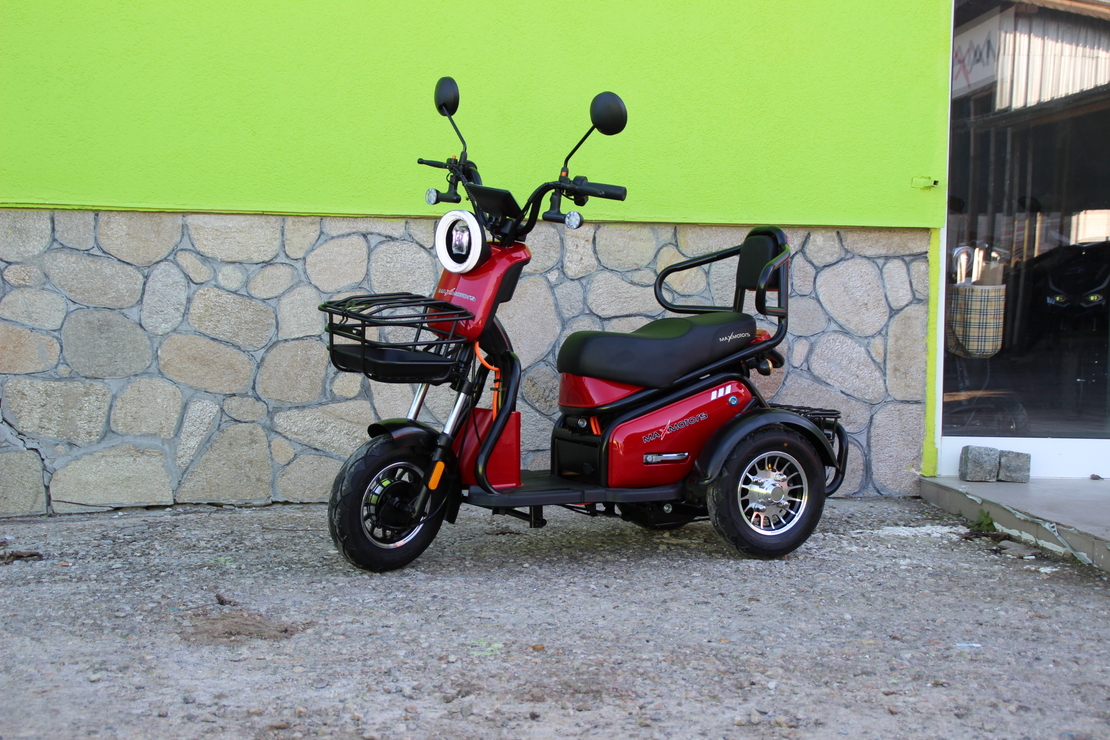 Двуместна електрическа триколка MaxMotors Pudding 1800W-48V-20Ah RED