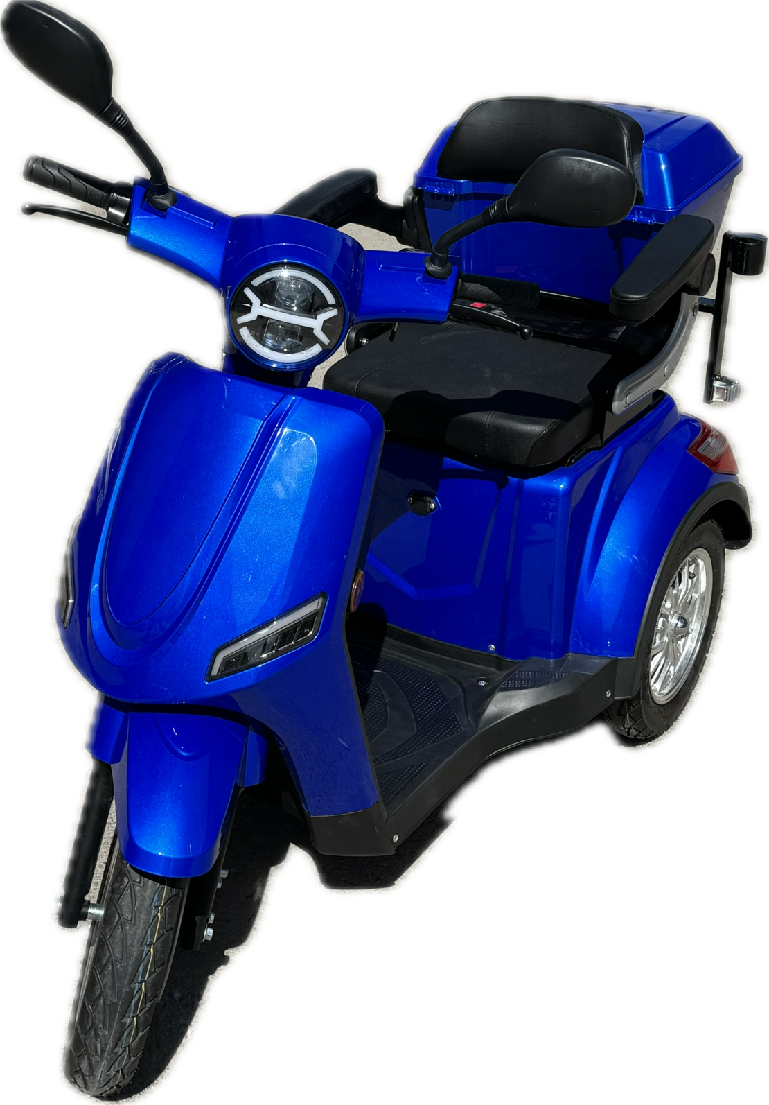 Електрическа триколка В1 | Синя, 1500W, 5 батерии, 2024