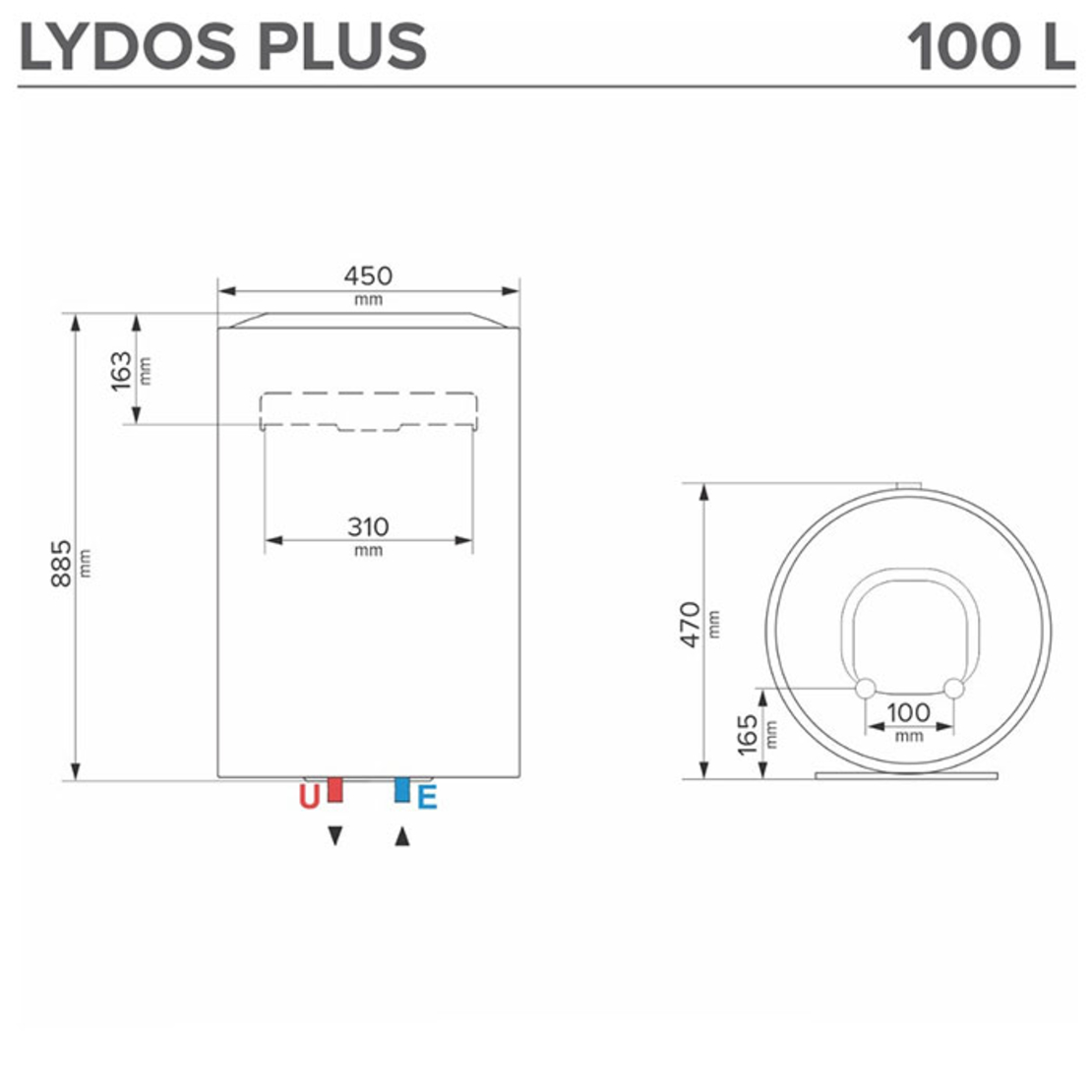Вертикален бойлер Ariston LYDOS PLUS 100 V 1.8K EU