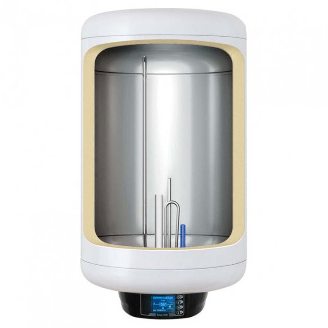 Вертикален бойлер Tedan Sirius 80 inox 2kW, WiFi  - неръждаем