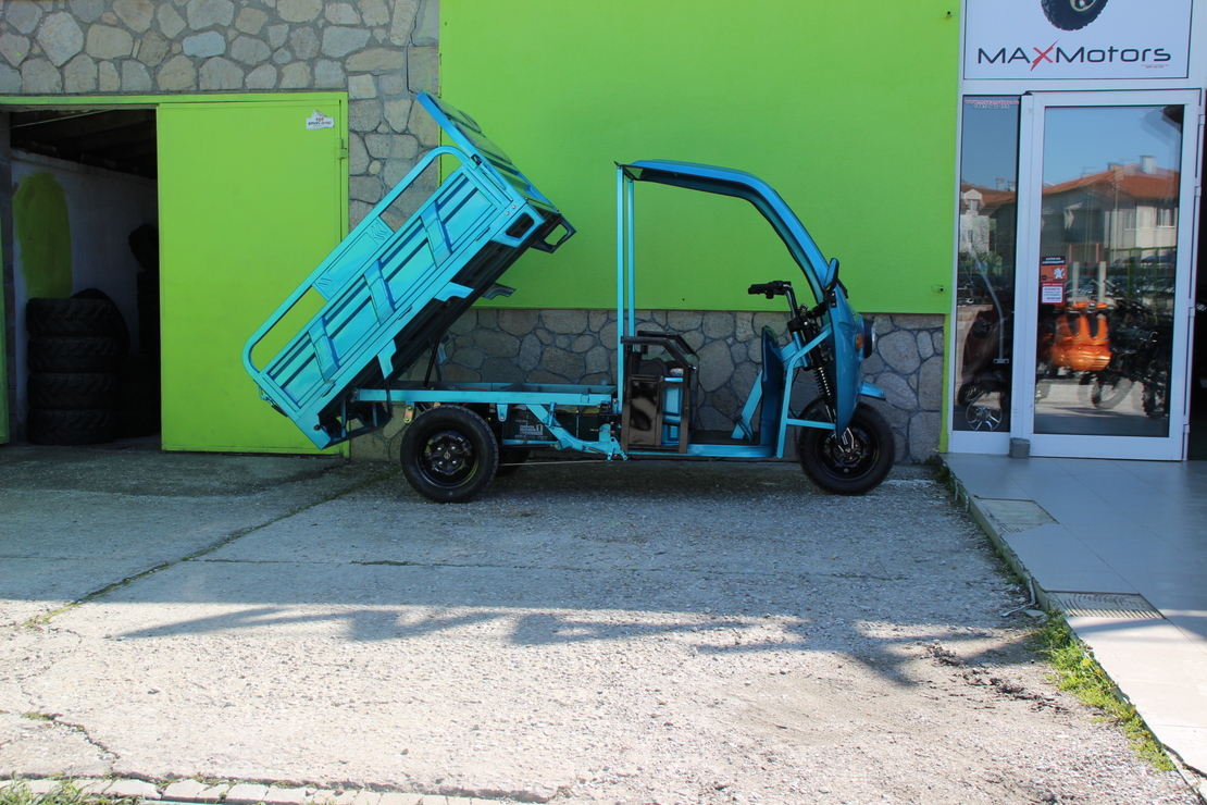 Електрическа Селскостопанска Триколка с Покрив 2000W Maxmotors