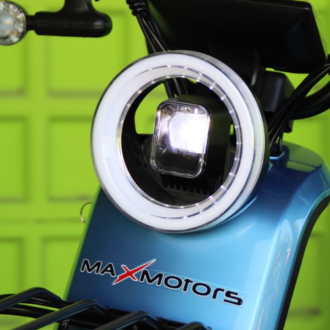 Двуместна електрическа триколка MaxMotors Pudding 1800W-48V-20Ah-BLUE