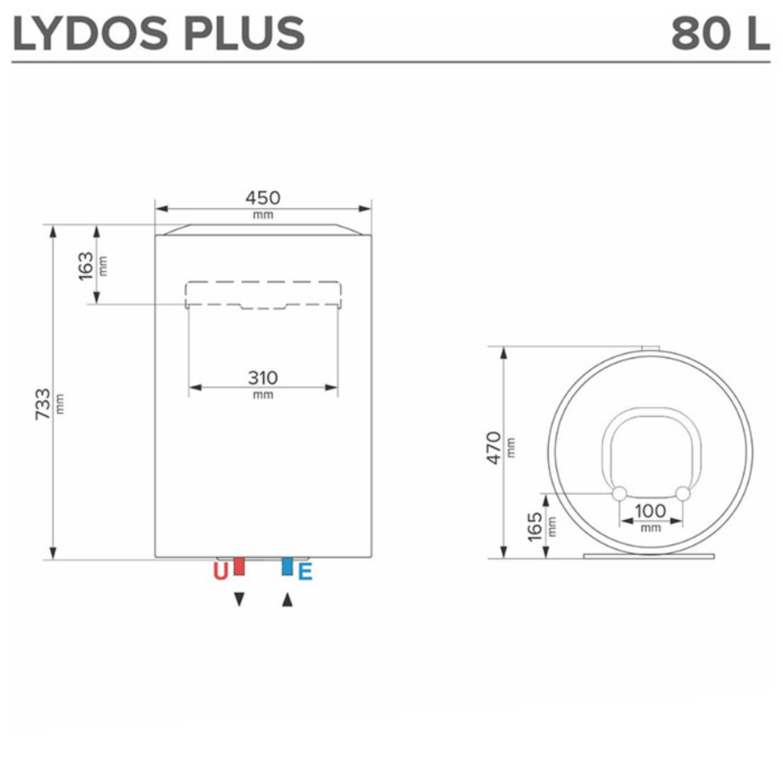 Вертикален бойлер Ariston LYDOS PLUS 80 V 1.8K EU