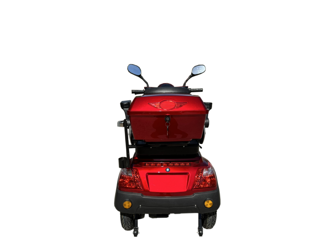Електрическа триколка В1 | Червена, 1500W, 5 батерии, 2024
