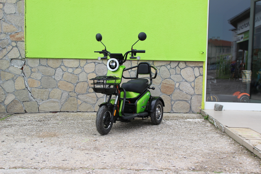 Двуместна електрическа триколка MaxMotors Pudding 1800W-48V-20Ah GREEN