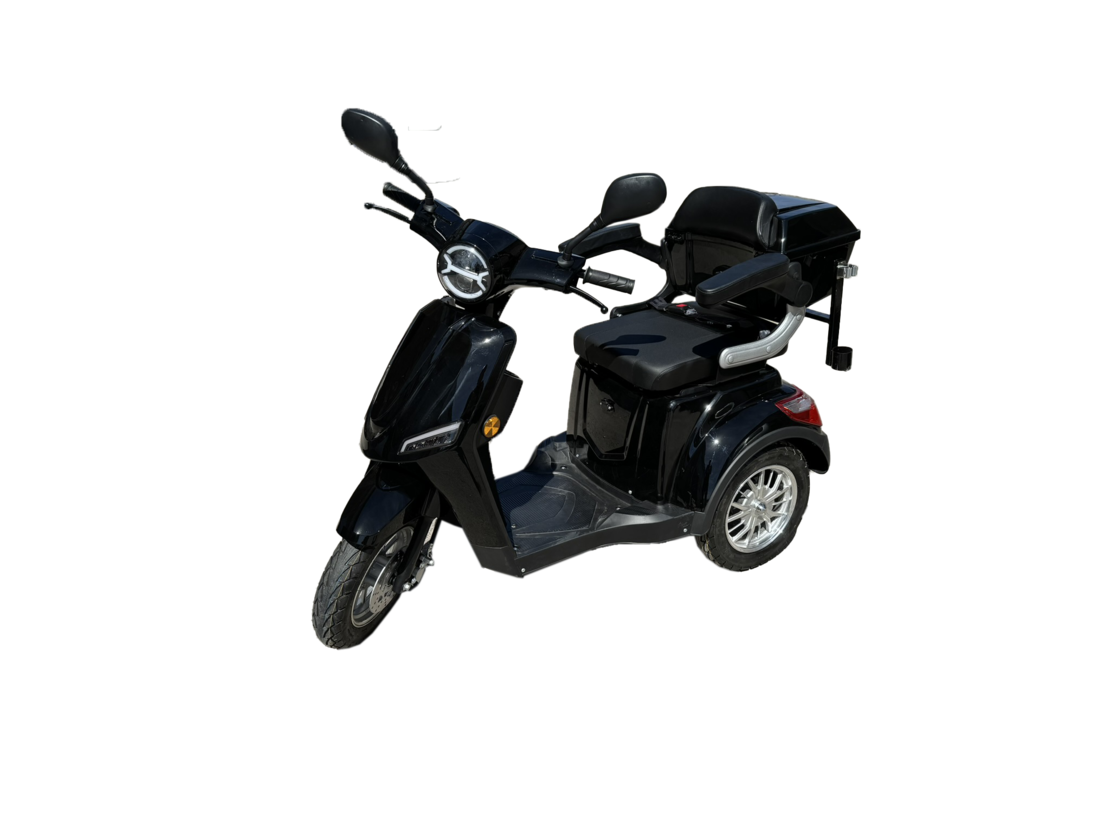 Електрическа триколка В1 | Черна, 1500W, 5 батерии, 2024