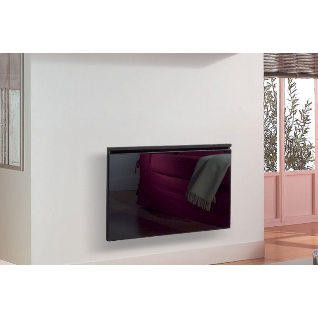 Стъклен лъчист конвектор Airelec Glassance Smart ECOcontrol 2000W, Електронен термостат