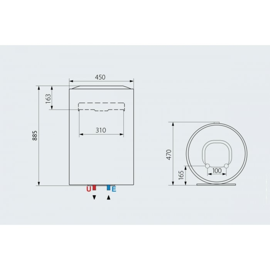 Вертикален бойлер Ariston LYDOS WiFi 100 V 1.8K EN EU