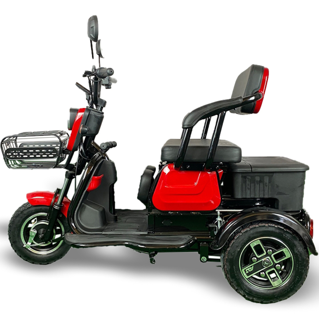 Електрическа двуместна триколка С1 | Червена, 1500W, 48/20Аh
