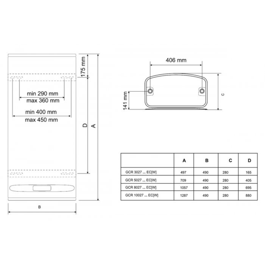 Мултипозиционен бойлер TESY BelliSlimo GCR 5027 22 E31 EC