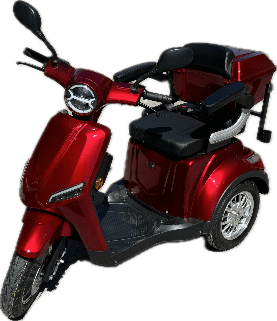Електрическа триколка В1 | Червена, 1500W, 5 батерии, 2024