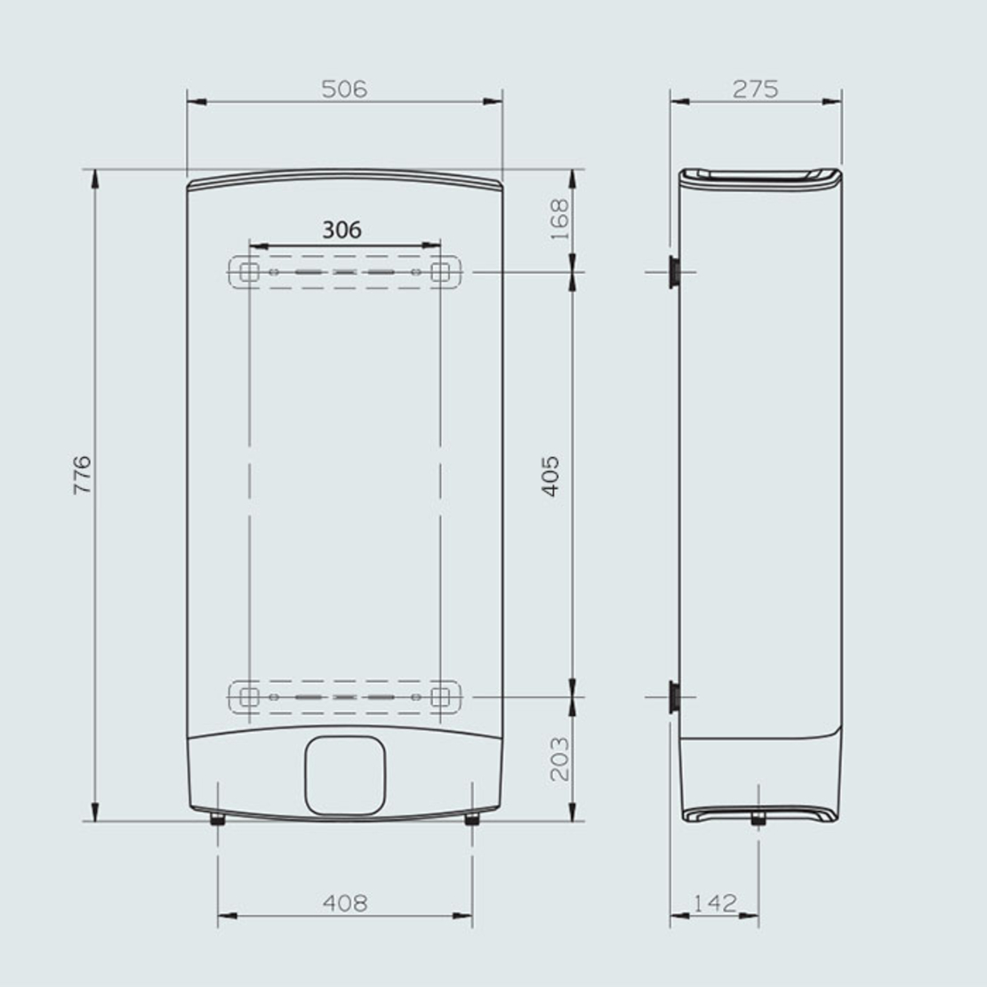 Мултипозиционен бойлер Ariston VELIS WiFi 50 EU V/H