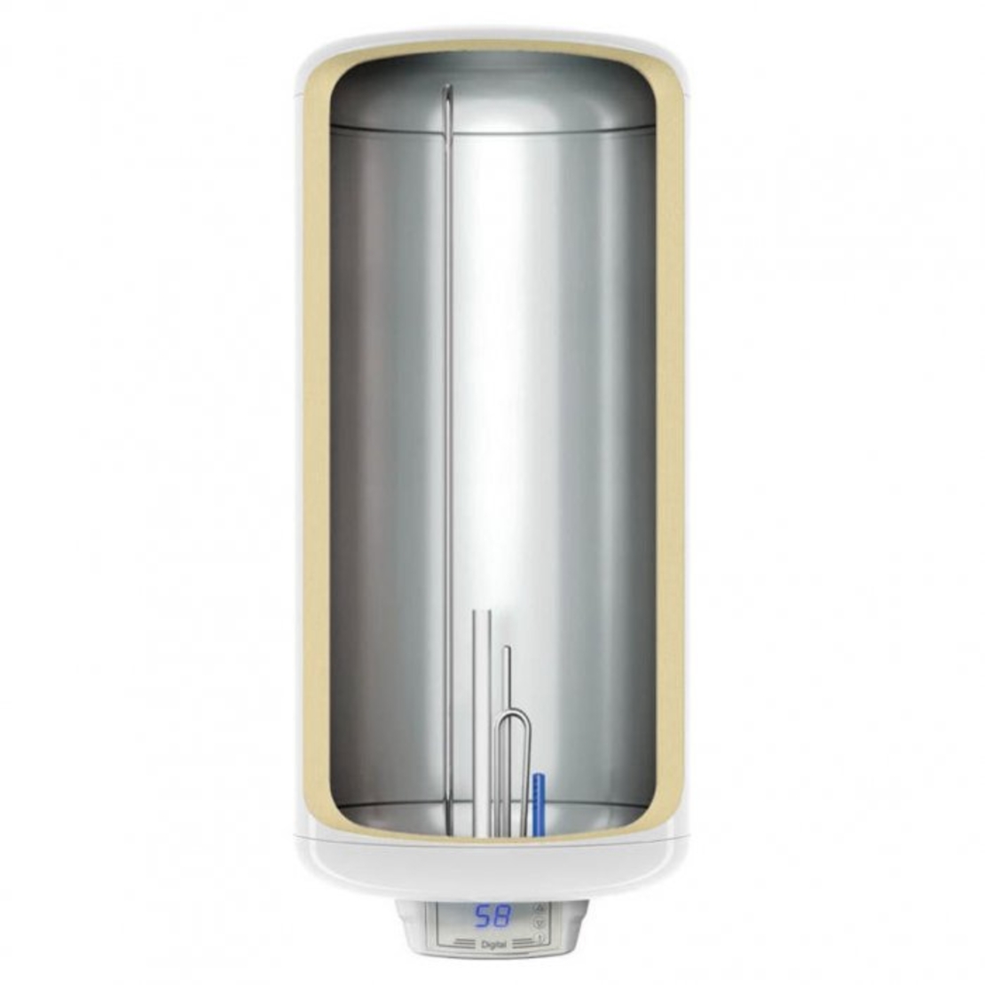 Вертикален бойлер Tedan Digital inox 80 3kW - неръждаем