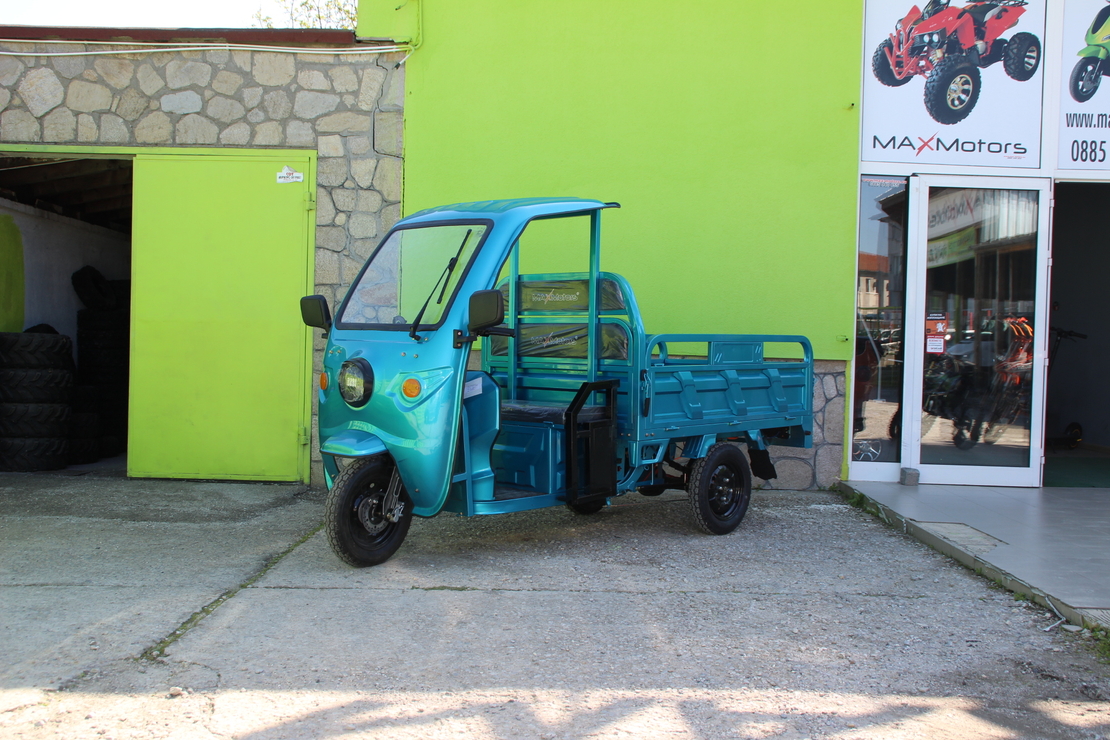 Електрическа Селскостопанска Триколка с Покрив 2000W Maxmotors