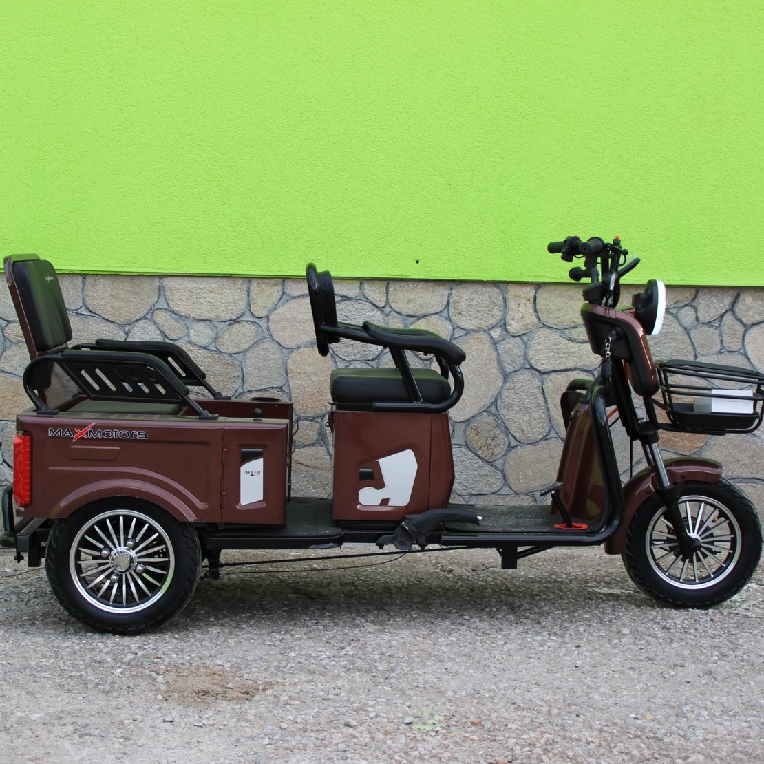 Двуместна електрическа триколка MAX MOTORS 1500W 20 AH