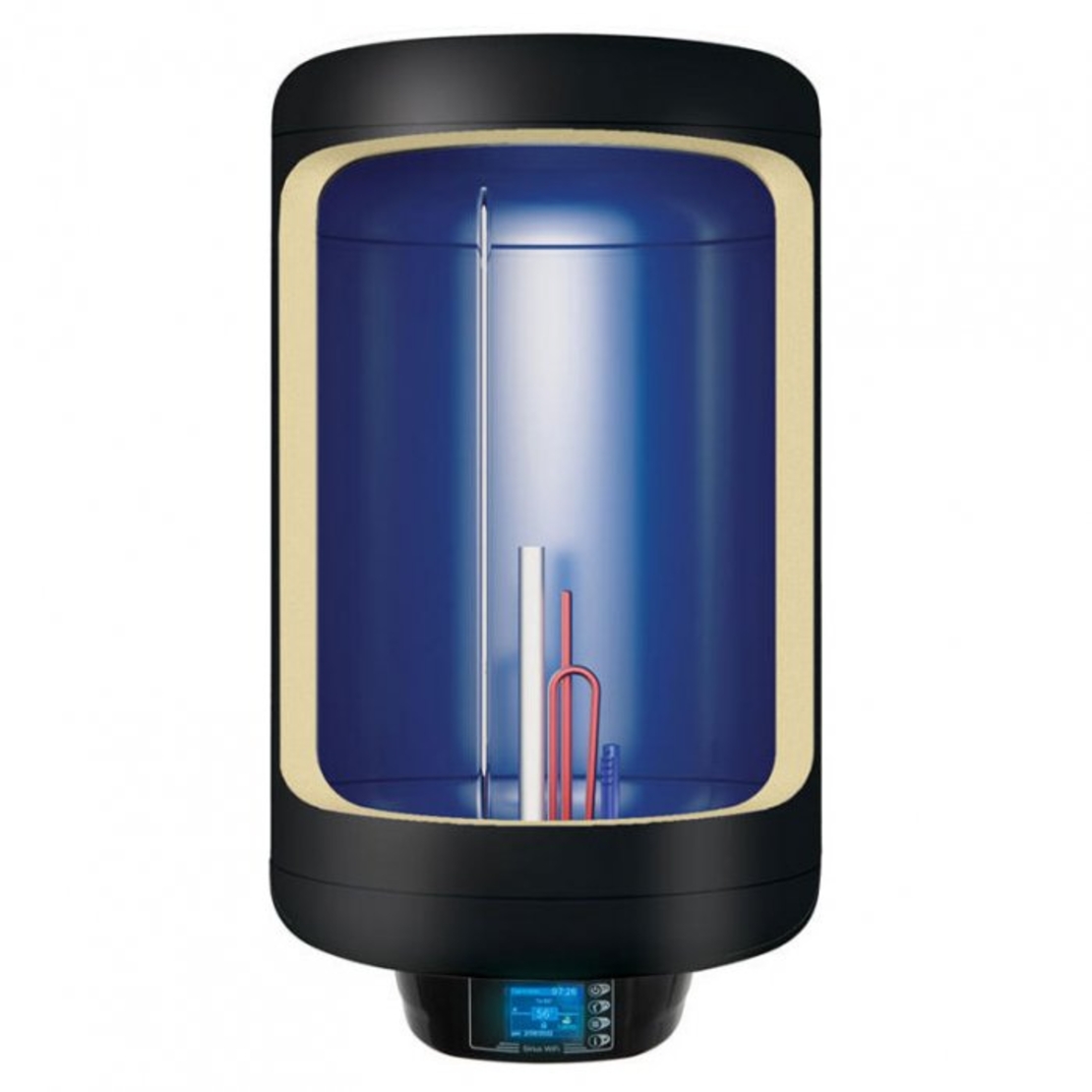 Вертикален бойлер Tedan Sirius Black 80, 2kW, WiFi