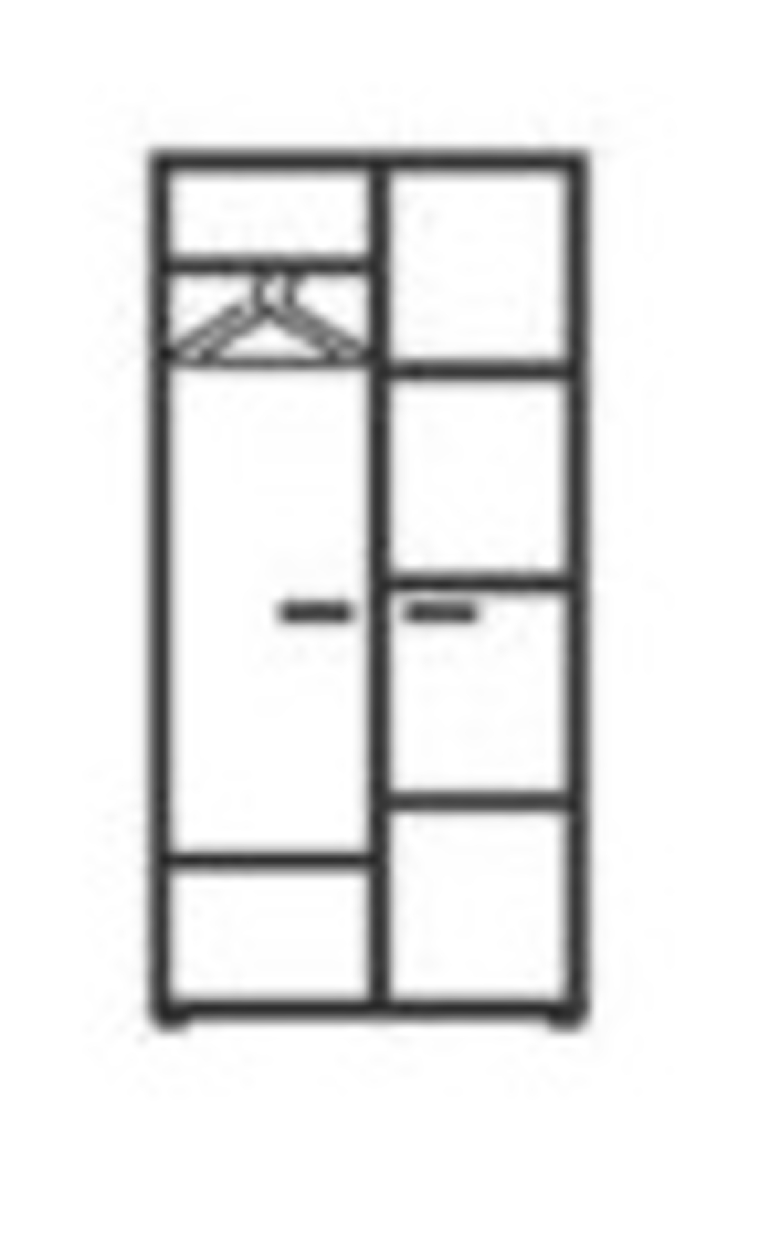Гардероб АВА 21 – корпус венге