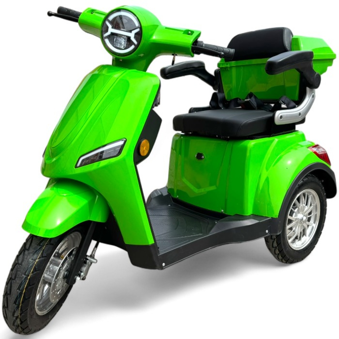 Електрическа триколка В1 | Зелена, 1500W, 5 батерии, 2024