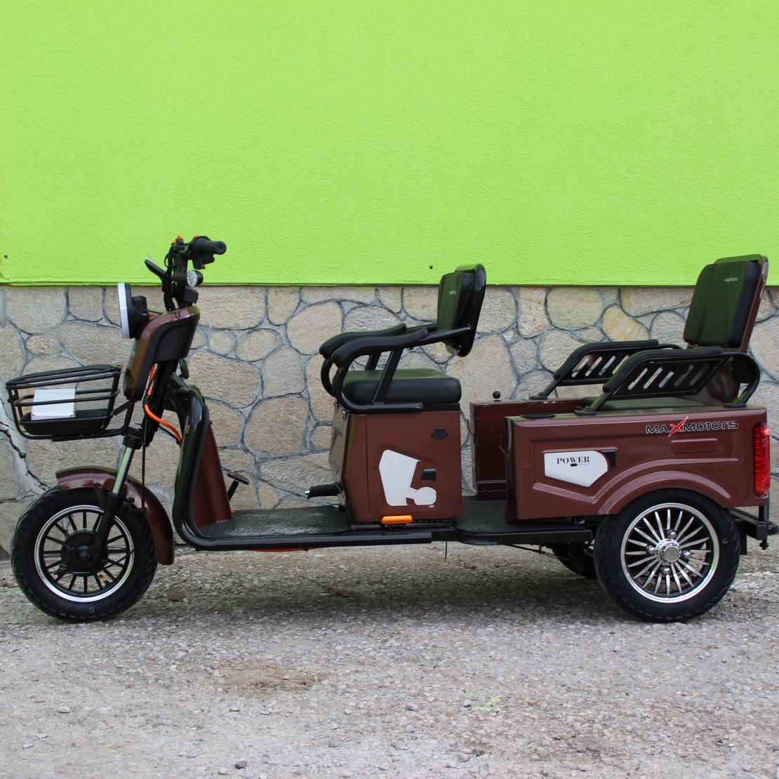 Двуместна електрическа триколка MAX MOTORS 1500W 20 AH