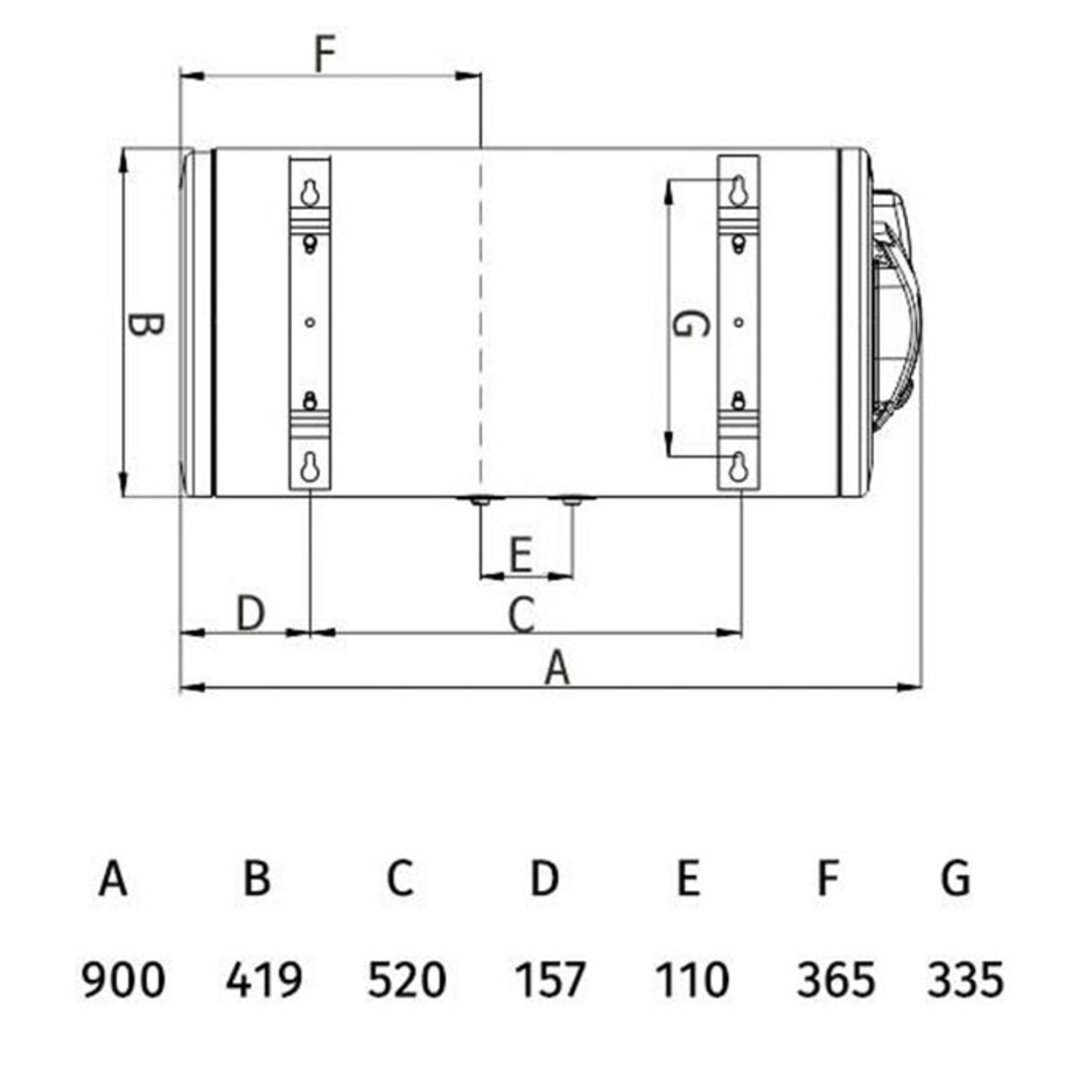 Хоризонтален бойлер Tedan Standard BT 80 Inox ХД - неръждаем