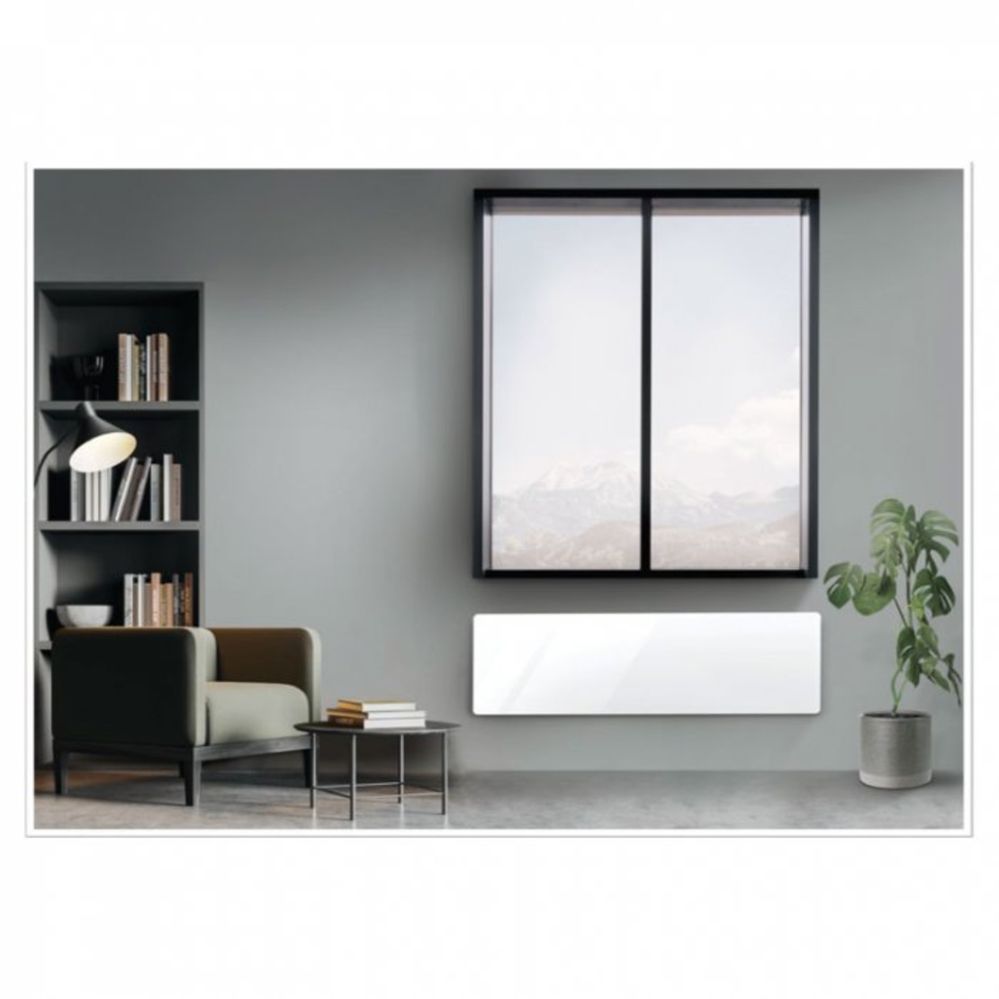 Конвектор TESY FinEco CN 06 140 EA CLOUD AS W GL с функция AirSafe, 1400W, Електронен термостат